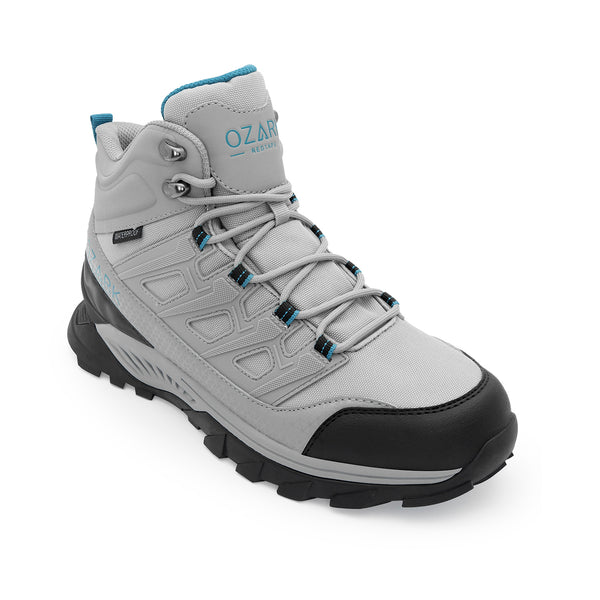 Light Grey Trekking Shoes | High-Top Outdoor
