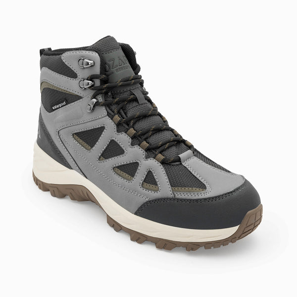 Light Grey Trekking Shoes | High-Top Outdoor